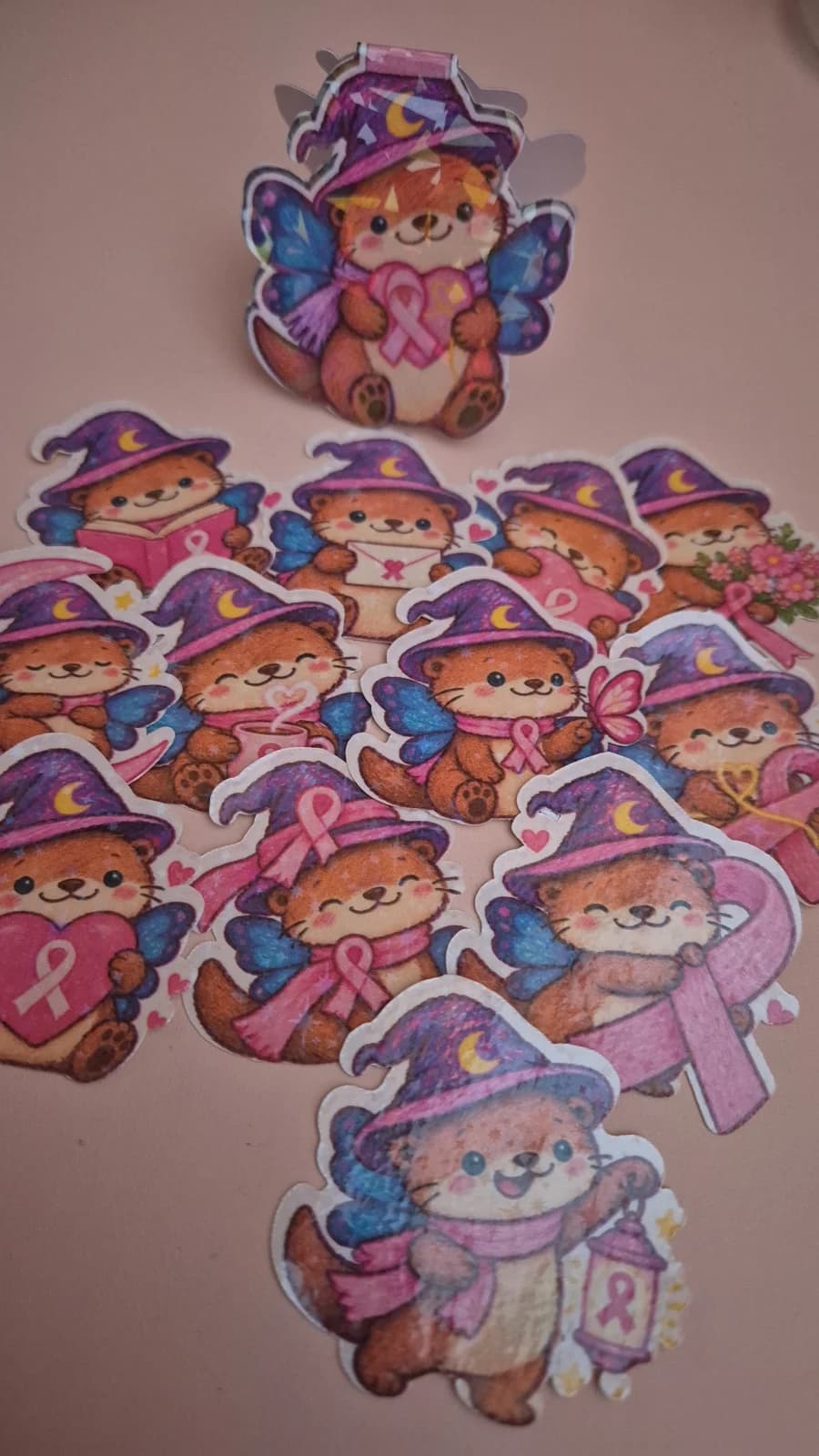 Luma Octobre rose kit 12 stickers + marque page magnétique