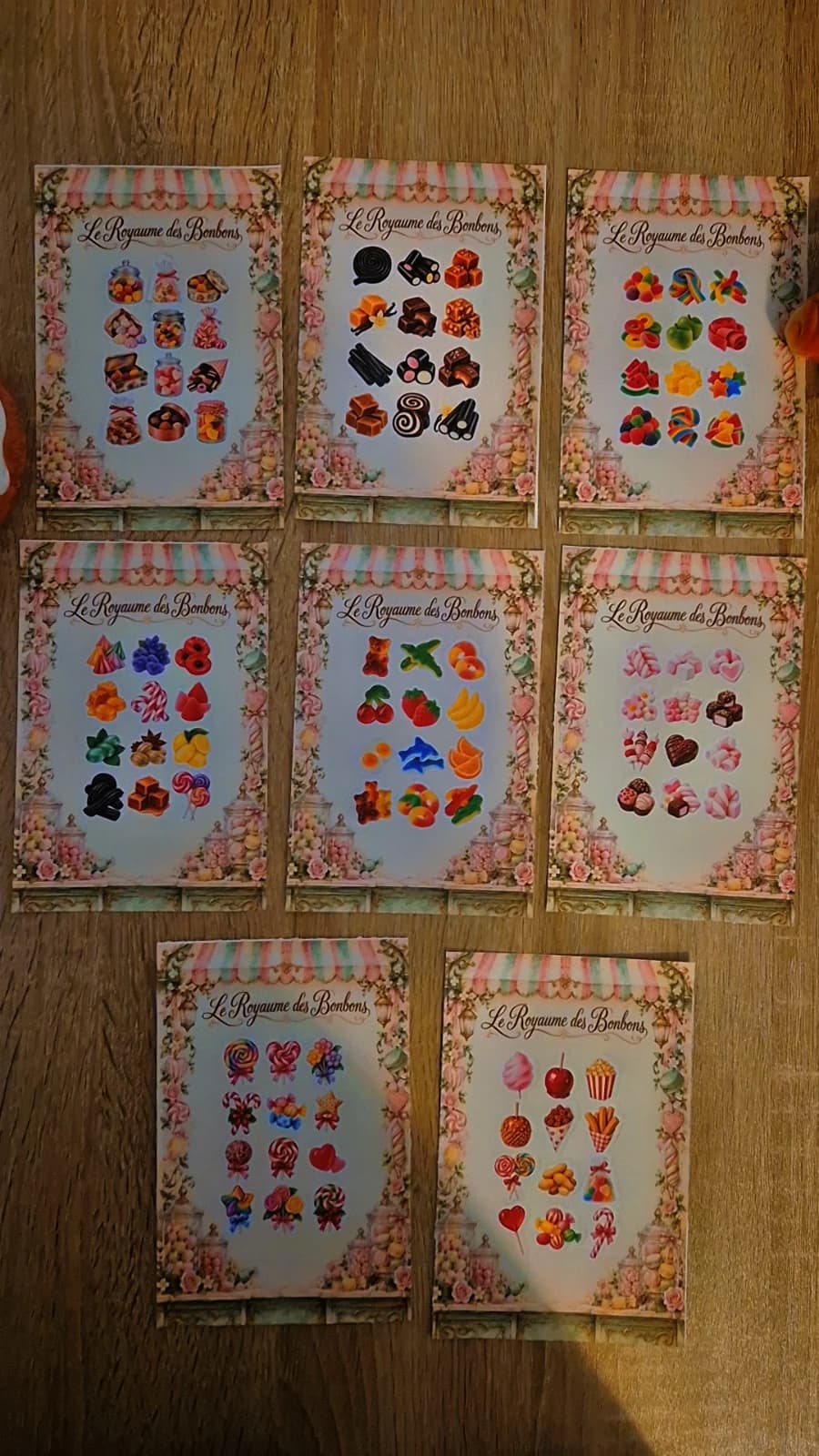 Planches stickers le royaume des bonbons