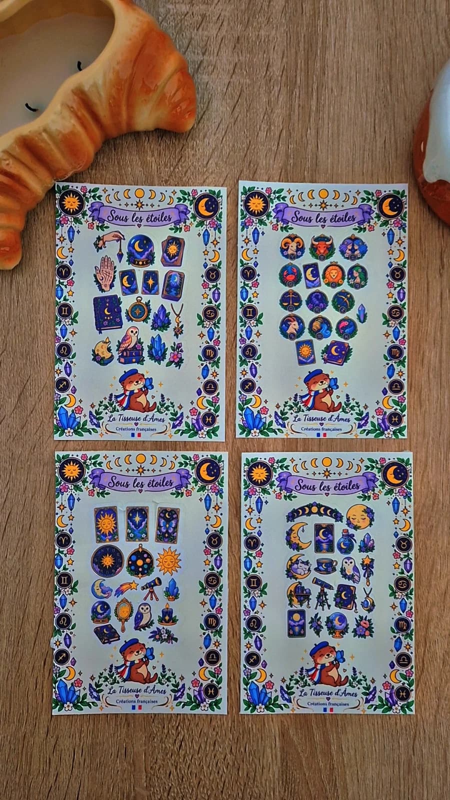 Planches stickers sous les étoiles