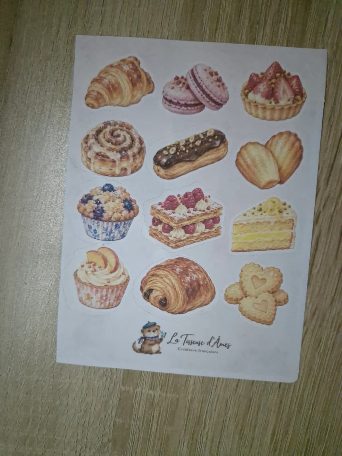 Planche stickers gourmandises