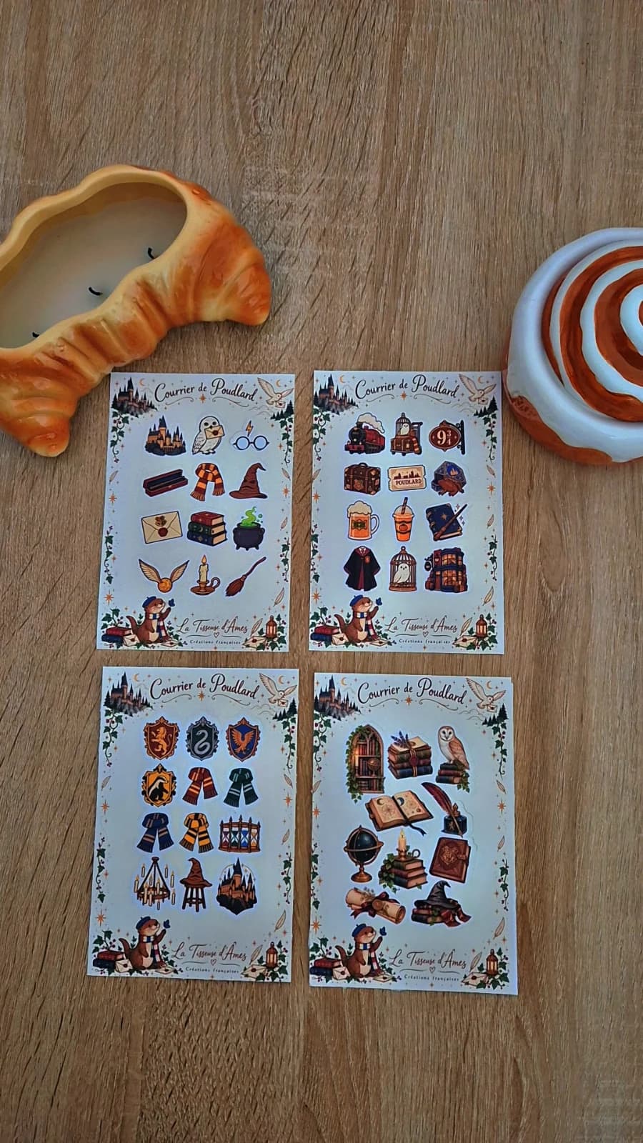 Planches stickers courrier de poudlard