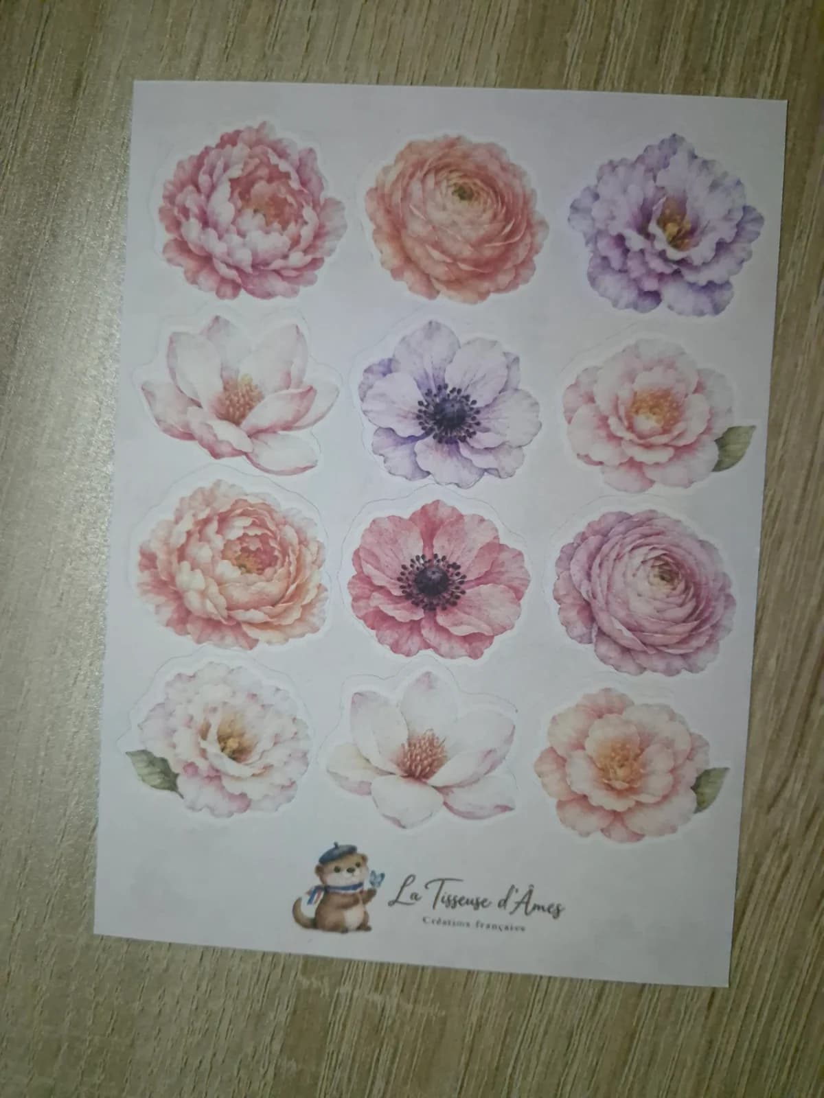 Planche stickers fleurs 1