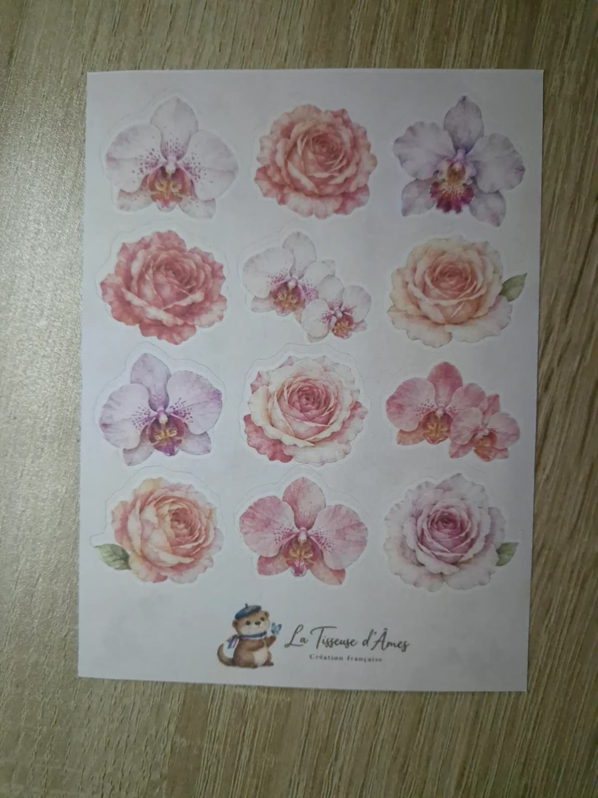 Planche stickers fleurs 2