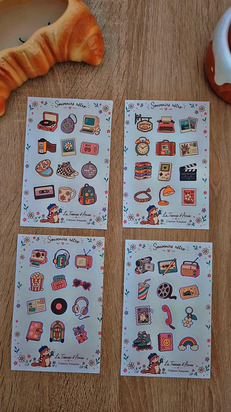 Planches stickers souvenirs rétros