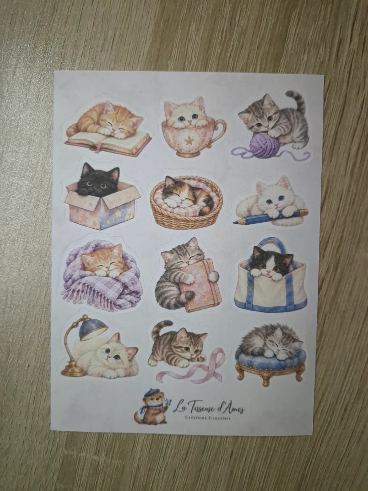 Planche stickers petits chats